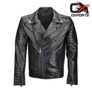 Museum Black Biker Leather Jacket