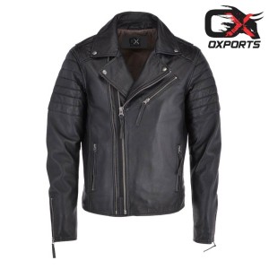 Rovaniemi Vintage Black Biker Leather Jacket