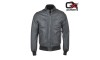 Bath Gray Biker Bomber Style Leather Jacket for Men