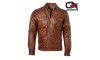 Strasbourg Tan Leather Jacket