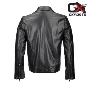 Museum Black Biker Leather Jacket