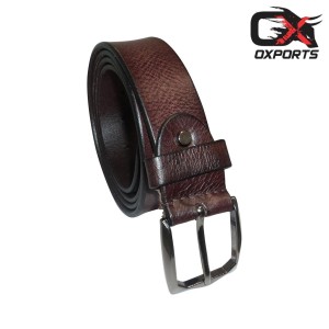Oxports Grain Brown Leather Belt